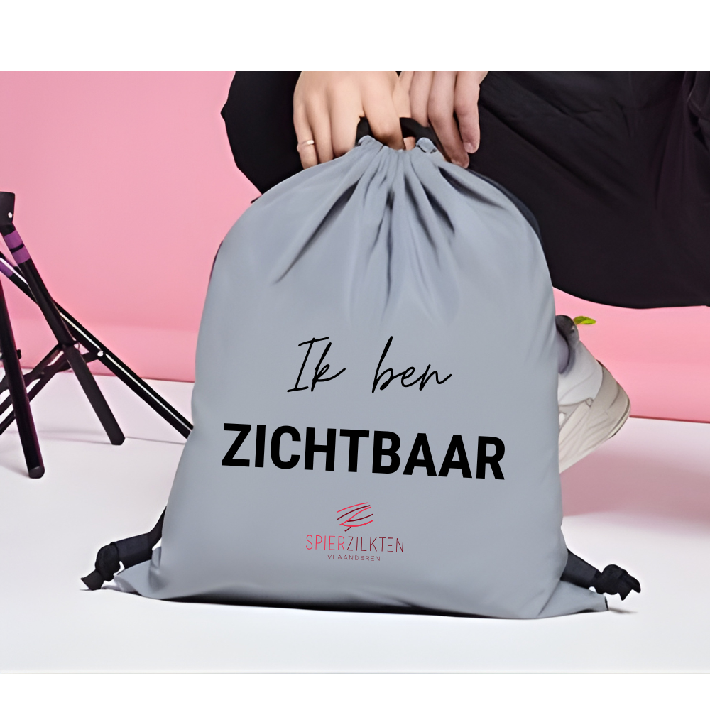 Reflecterende sporttas met touwsluiting