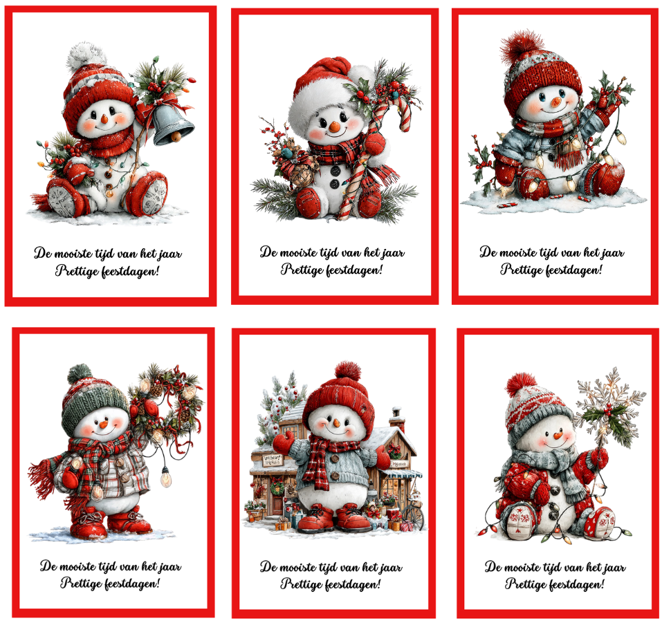 Kerstkaart - de sneeuwman 2026