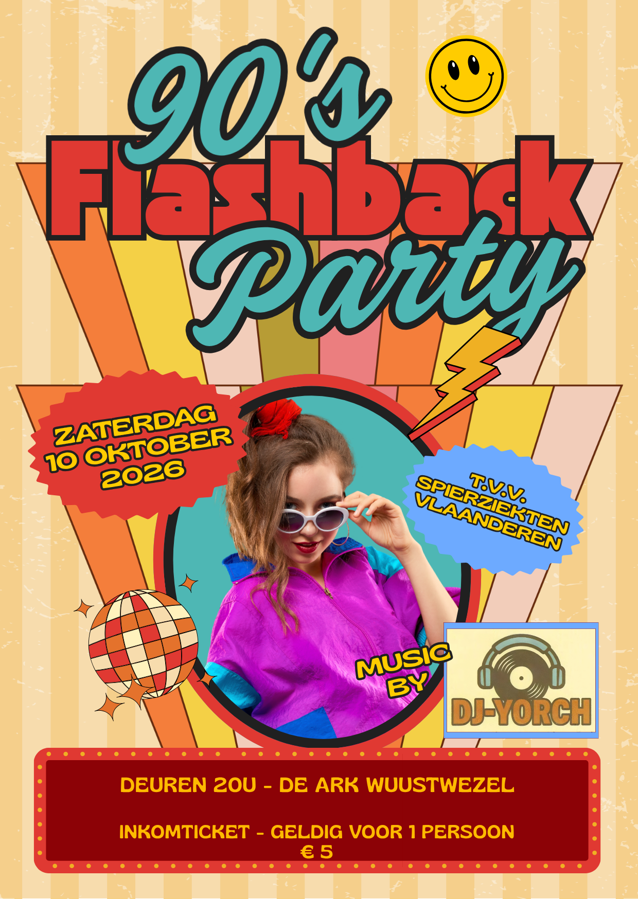 Inkomticket 90's party