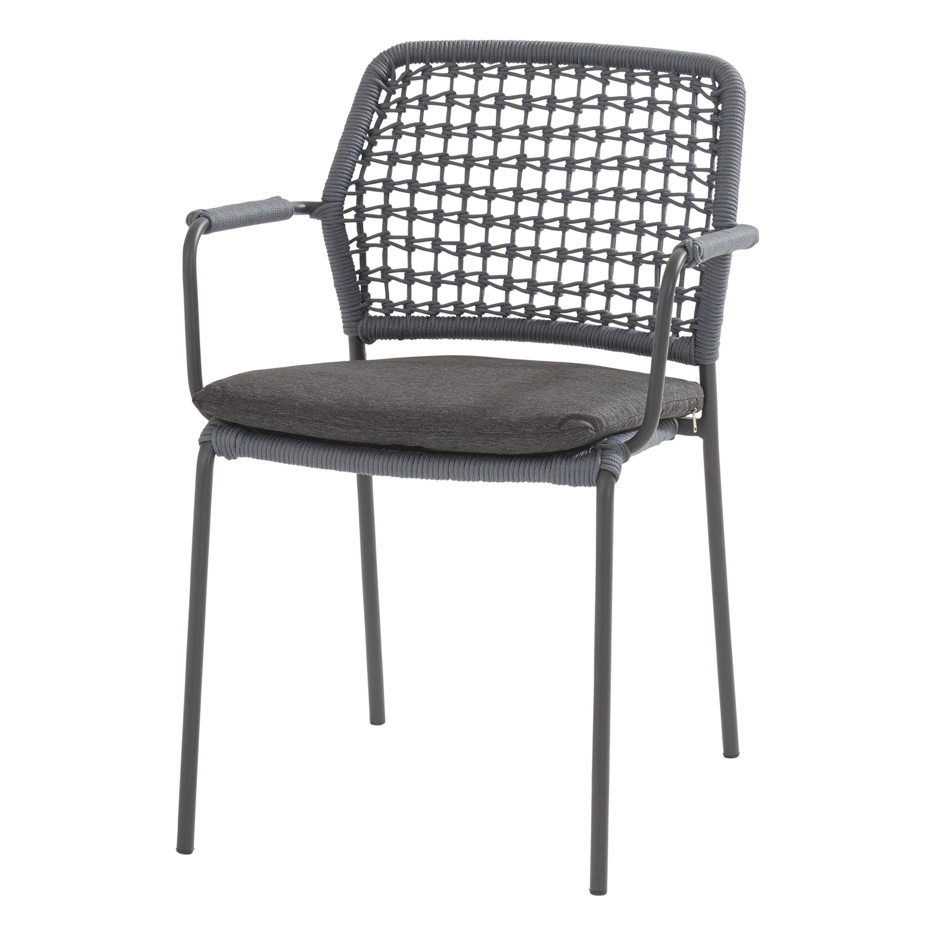 Barista stacking chair Blue with cushion