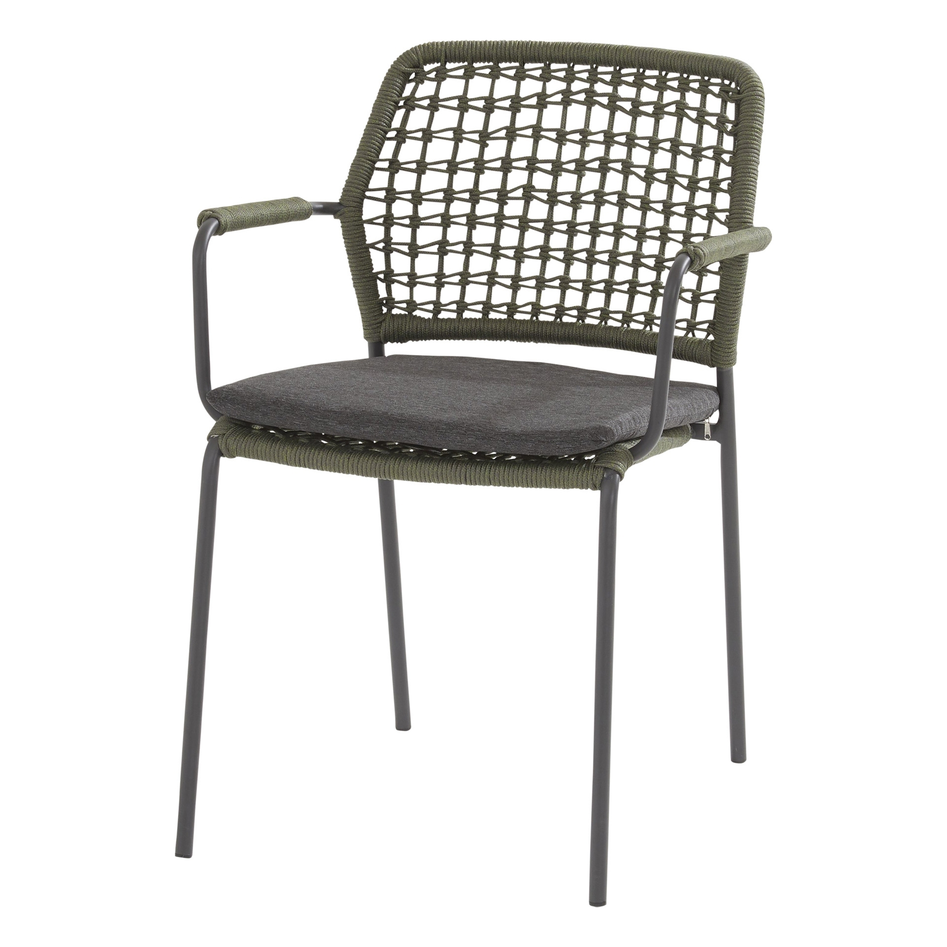 Barista stacking chair Green with cushion