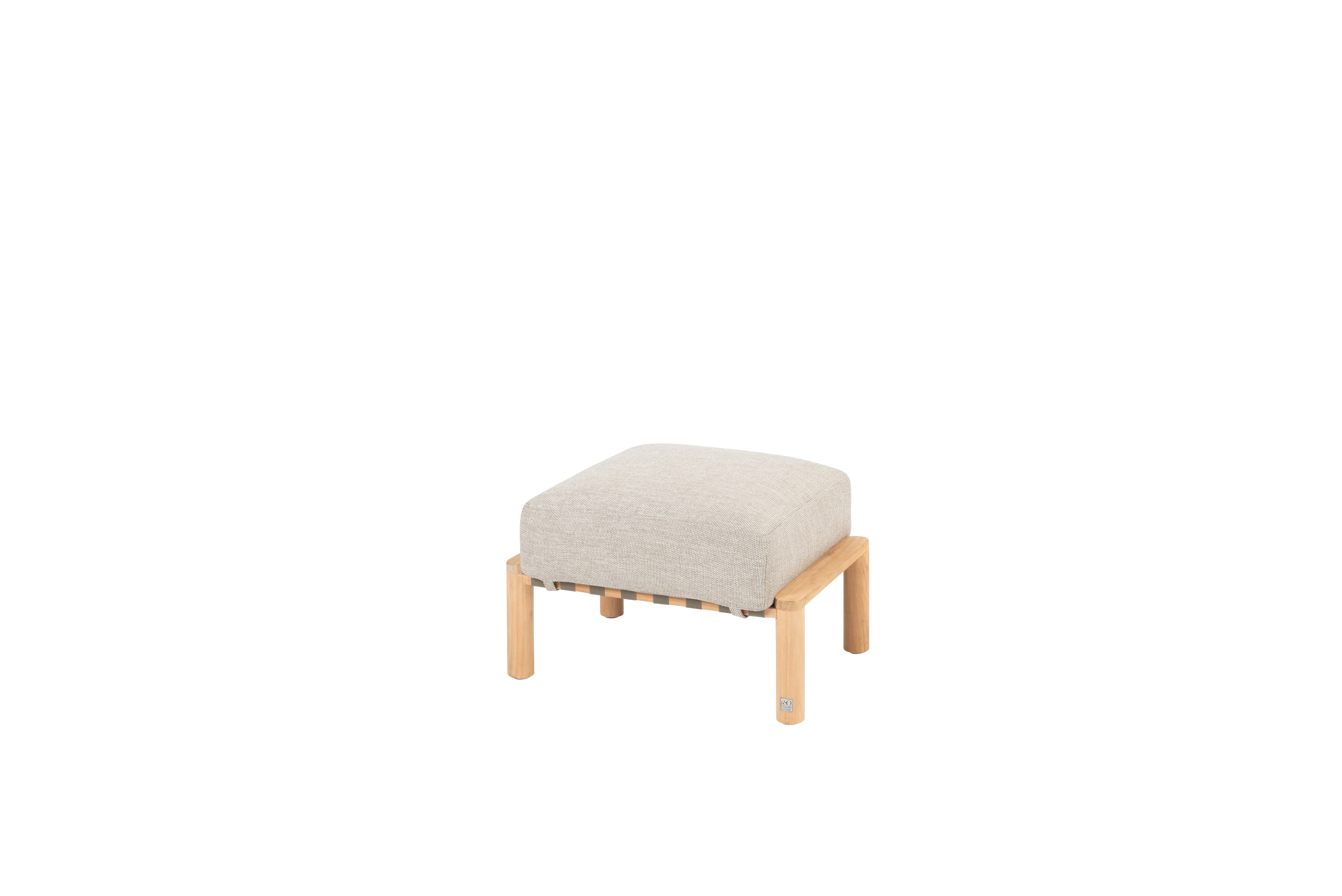 Lucas living footstool natural teak with 6 cushions 