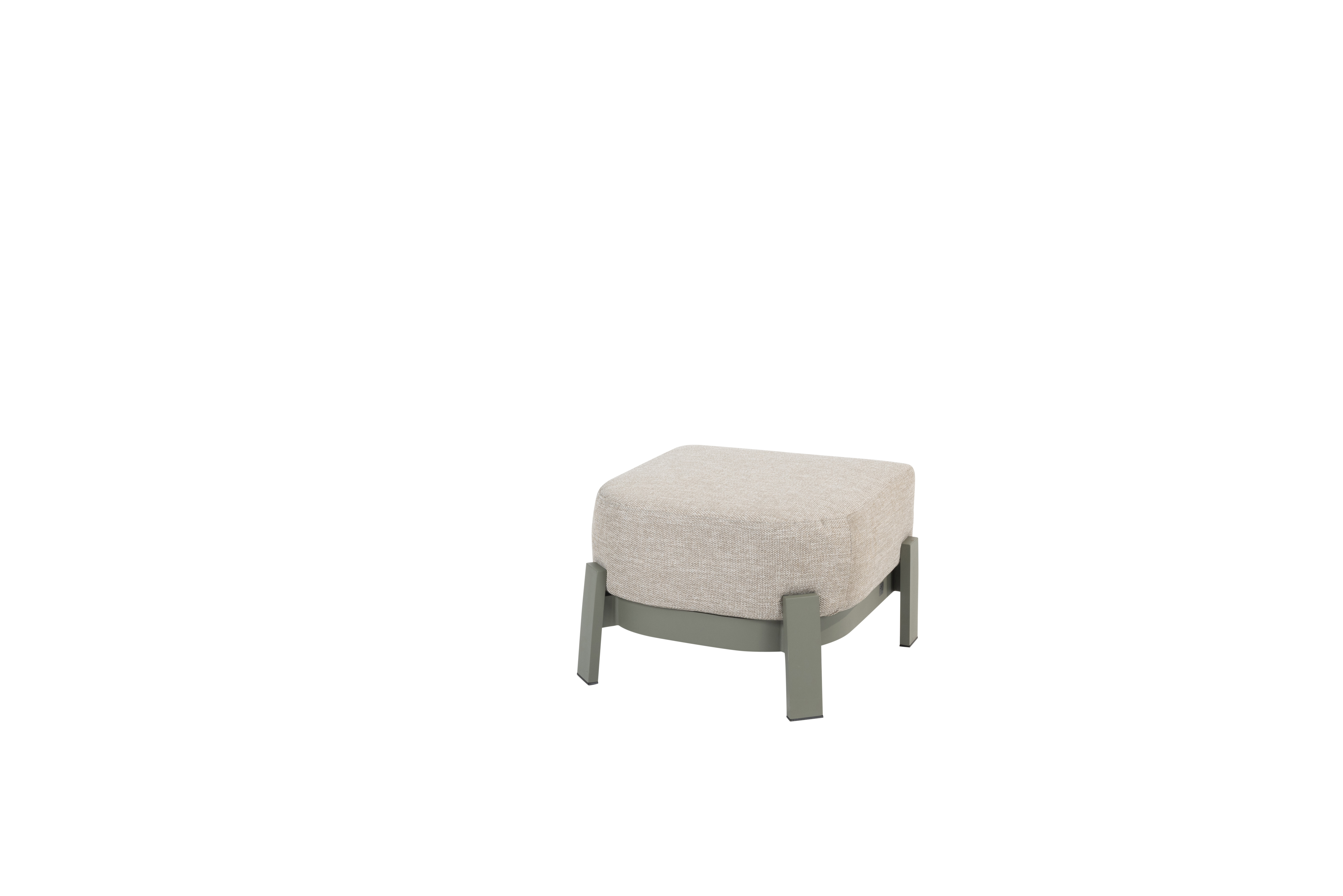 Varenna footstool Olive with cushion 