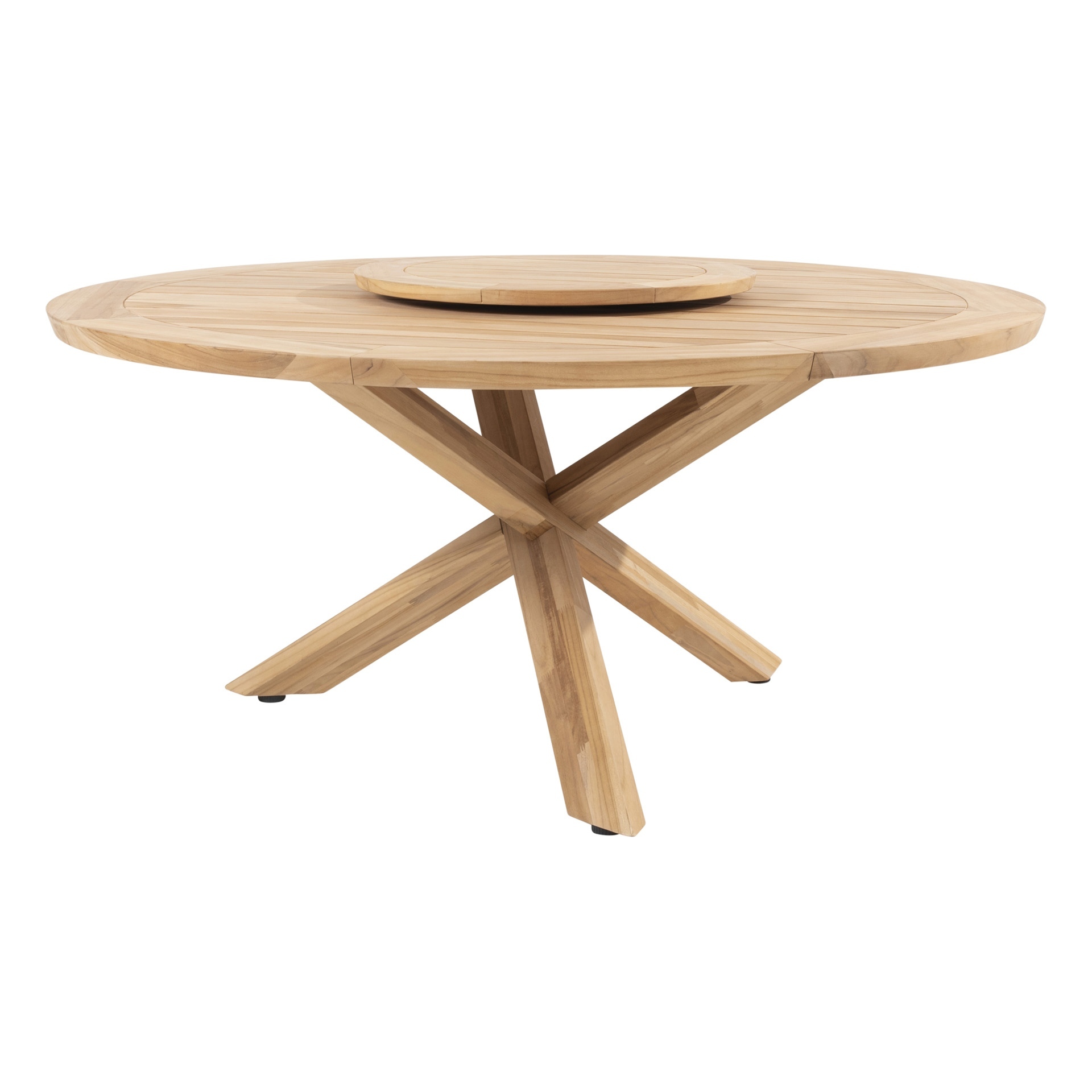 Prado set of legs for round top teak + Prado dining table R160cm teak top 