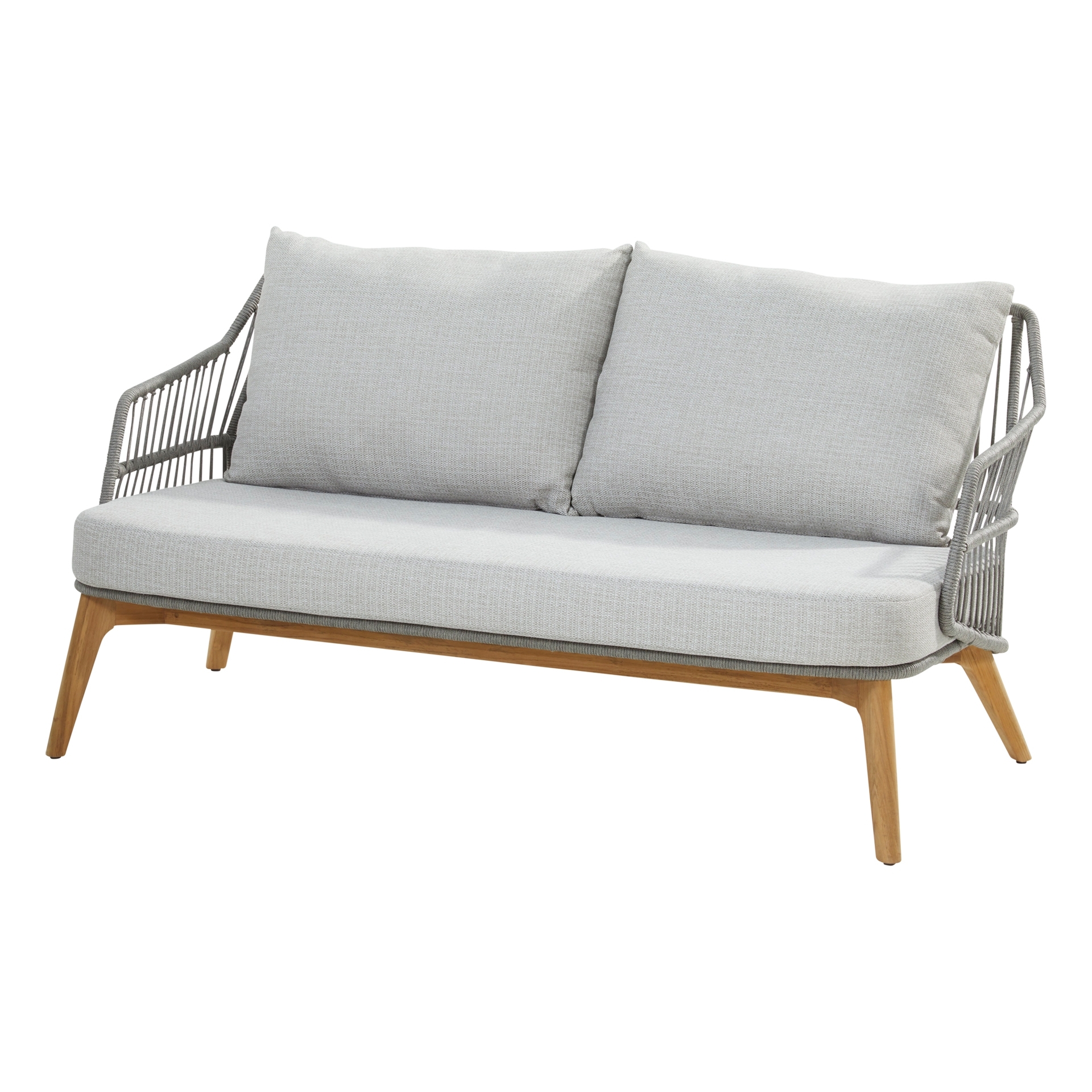 Sempre Living bench 2,5 seater with 4 cushions Teak-Silver