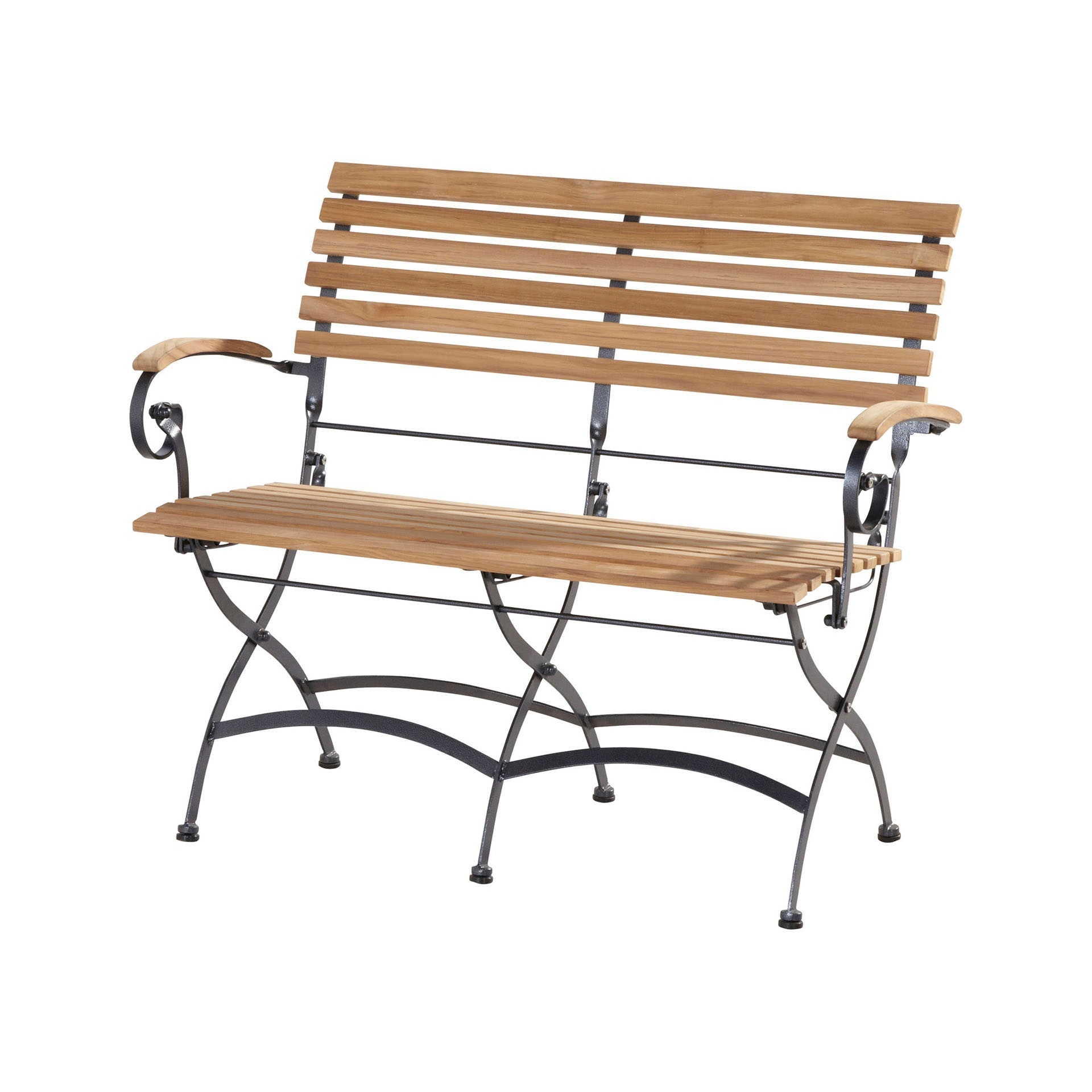 Belini Folding Bench 2 seater with arm 