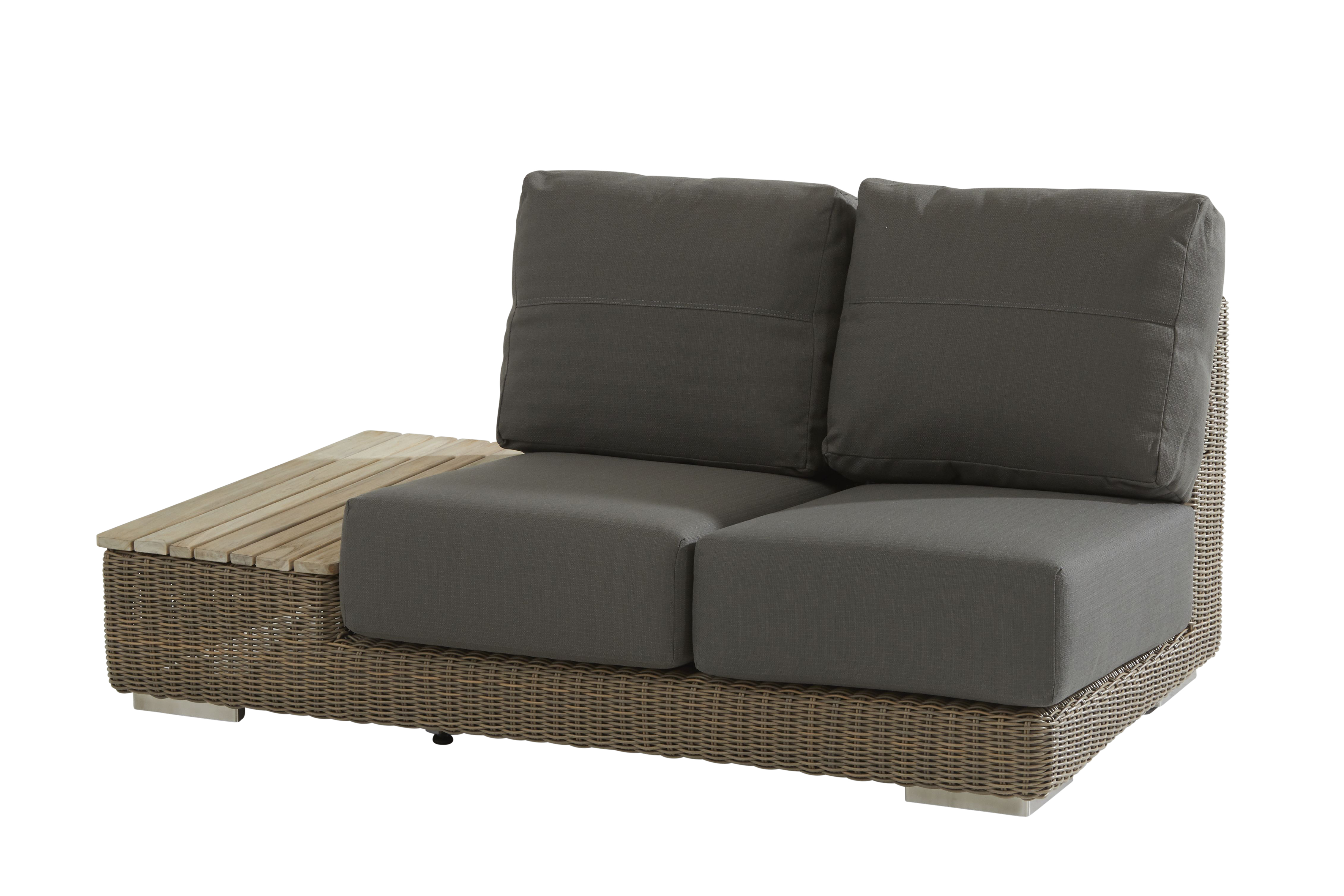 Kingston 2 seater right with island teak 4 cushions