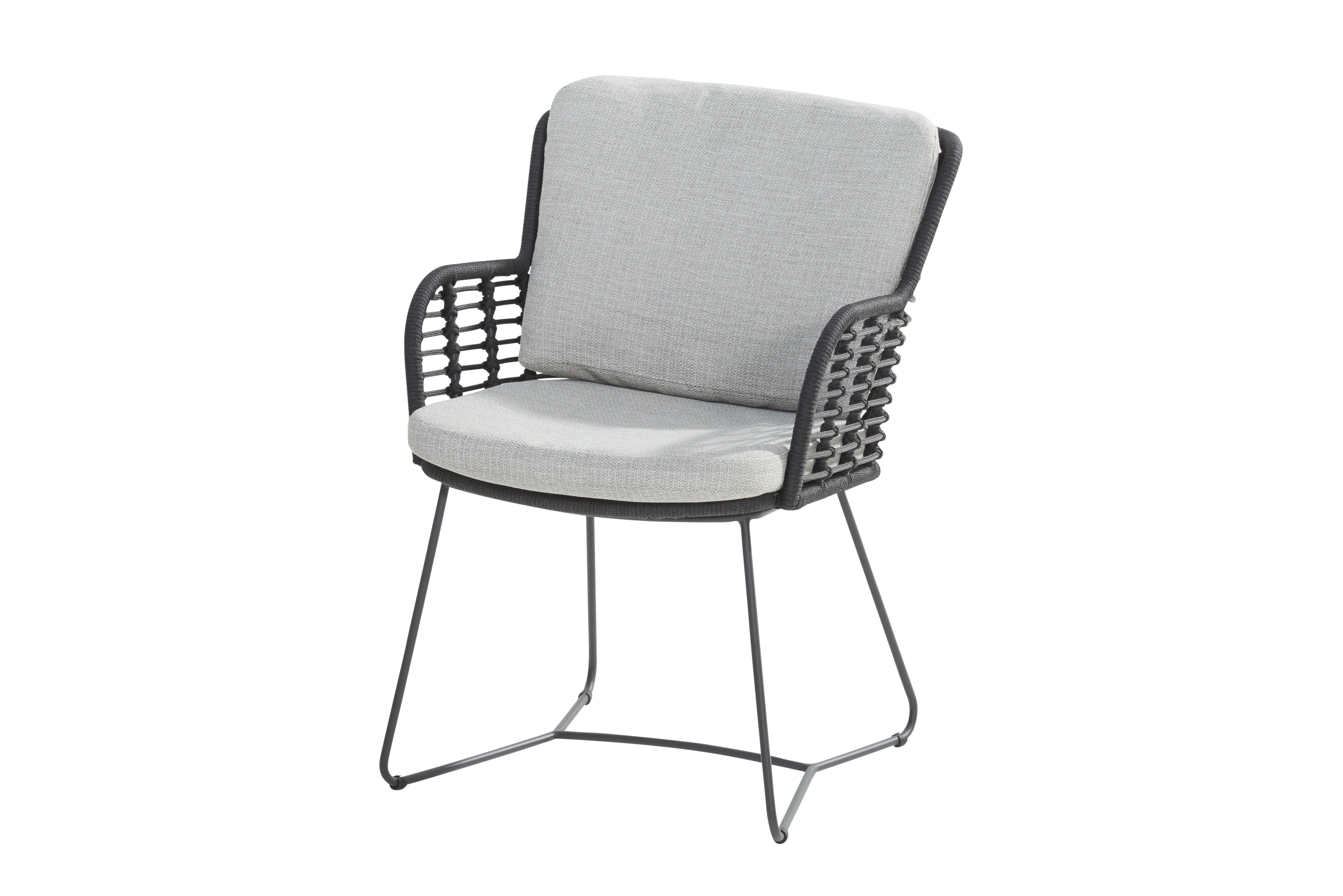 Fabrice Dining Chair with 2 cushions Antracite/Antracite 