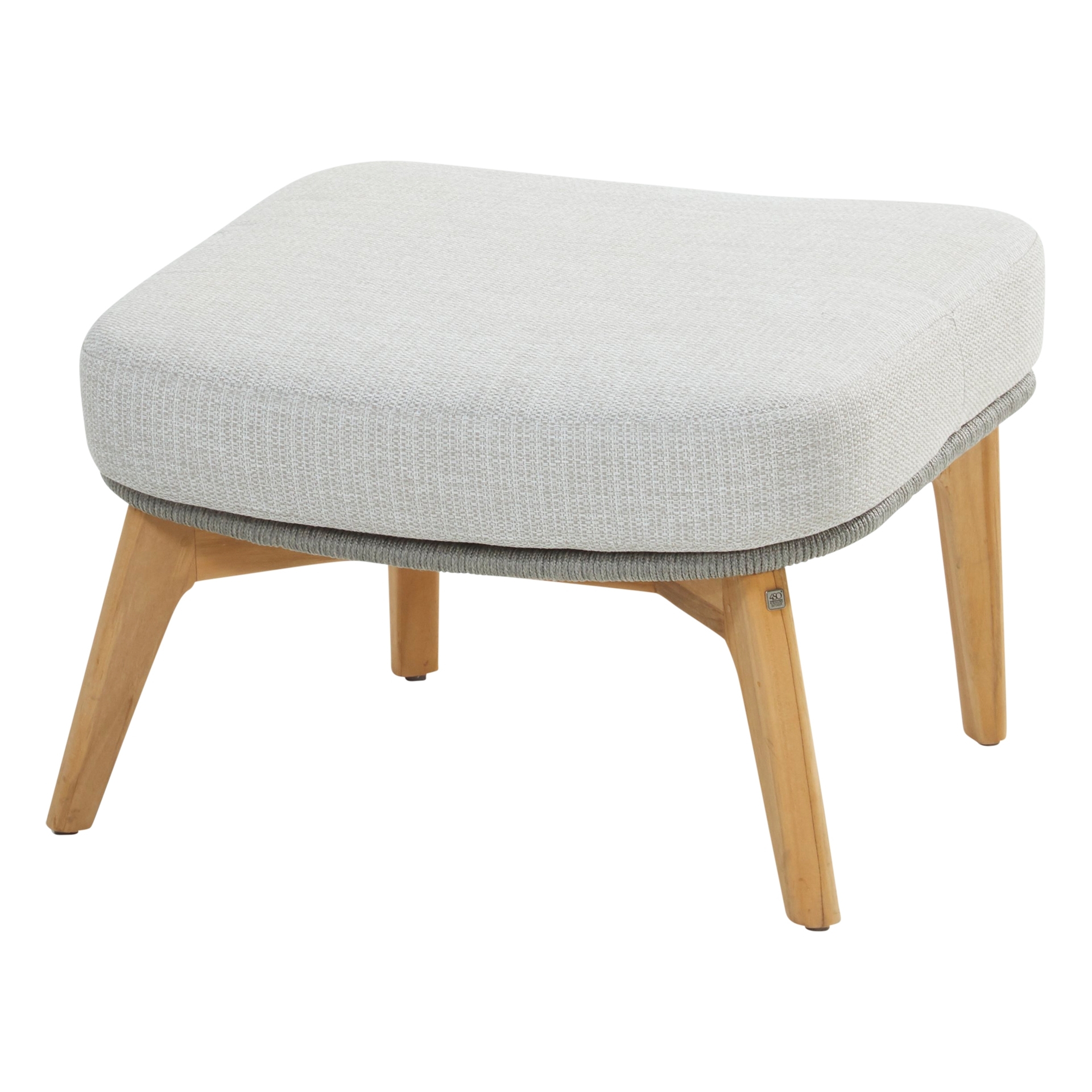 Sempre Footstool Teak-Silver