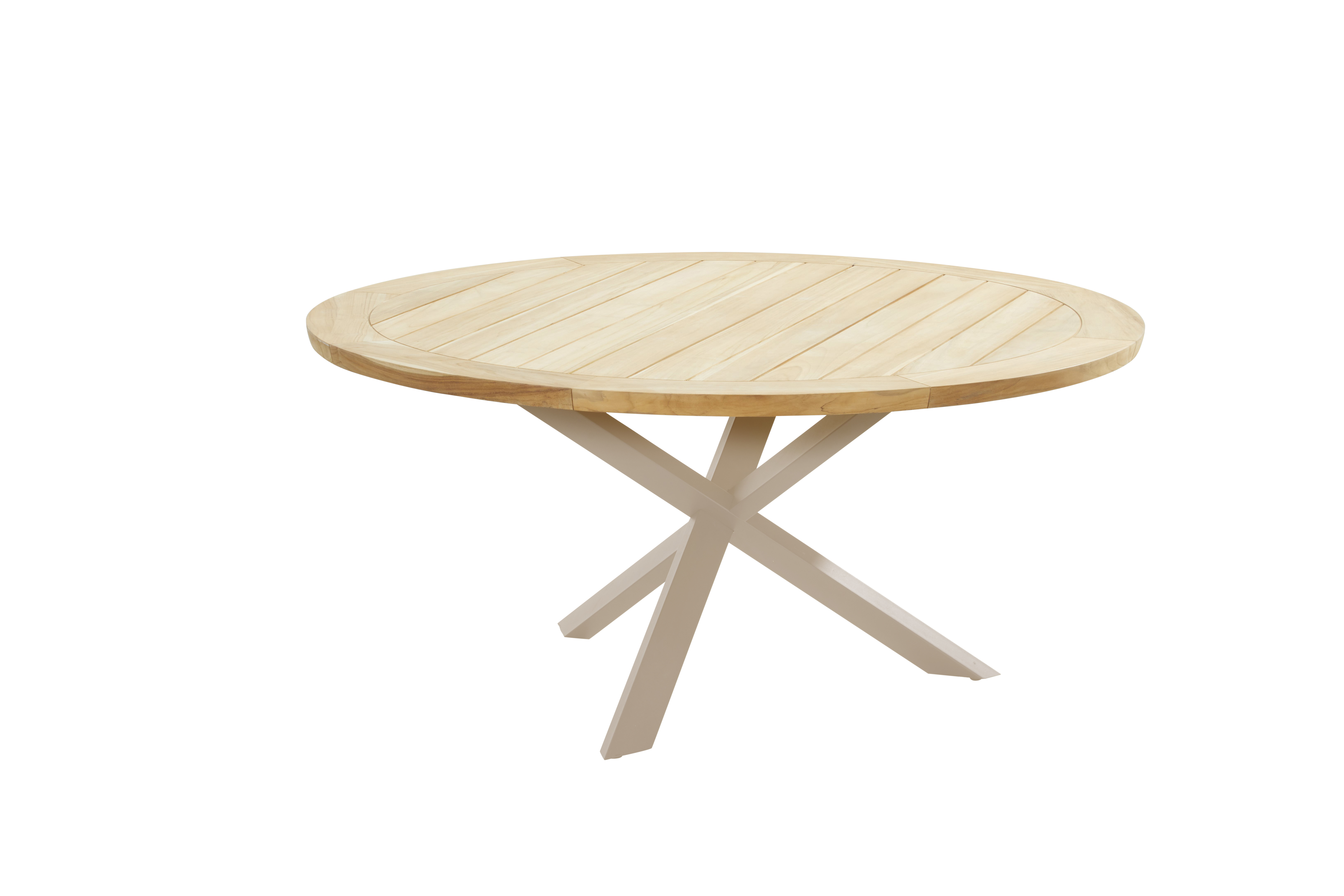 Prado set of legs for round top Latte + Prado dining table R160cm natural teak top 