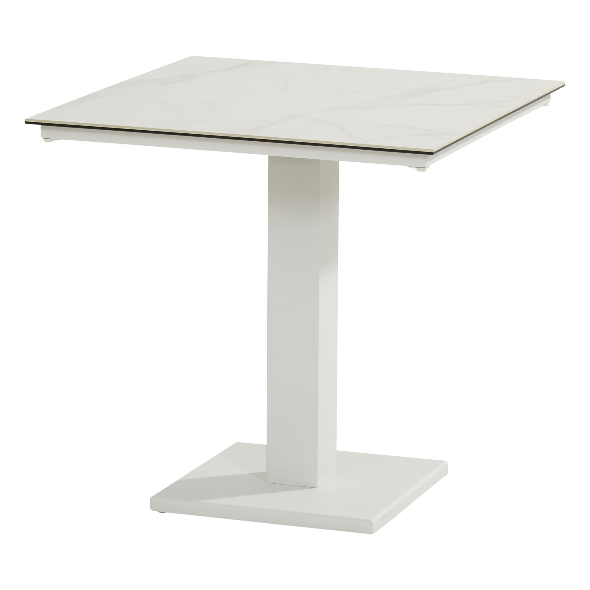 Titan dining table 75x75 ceramic White