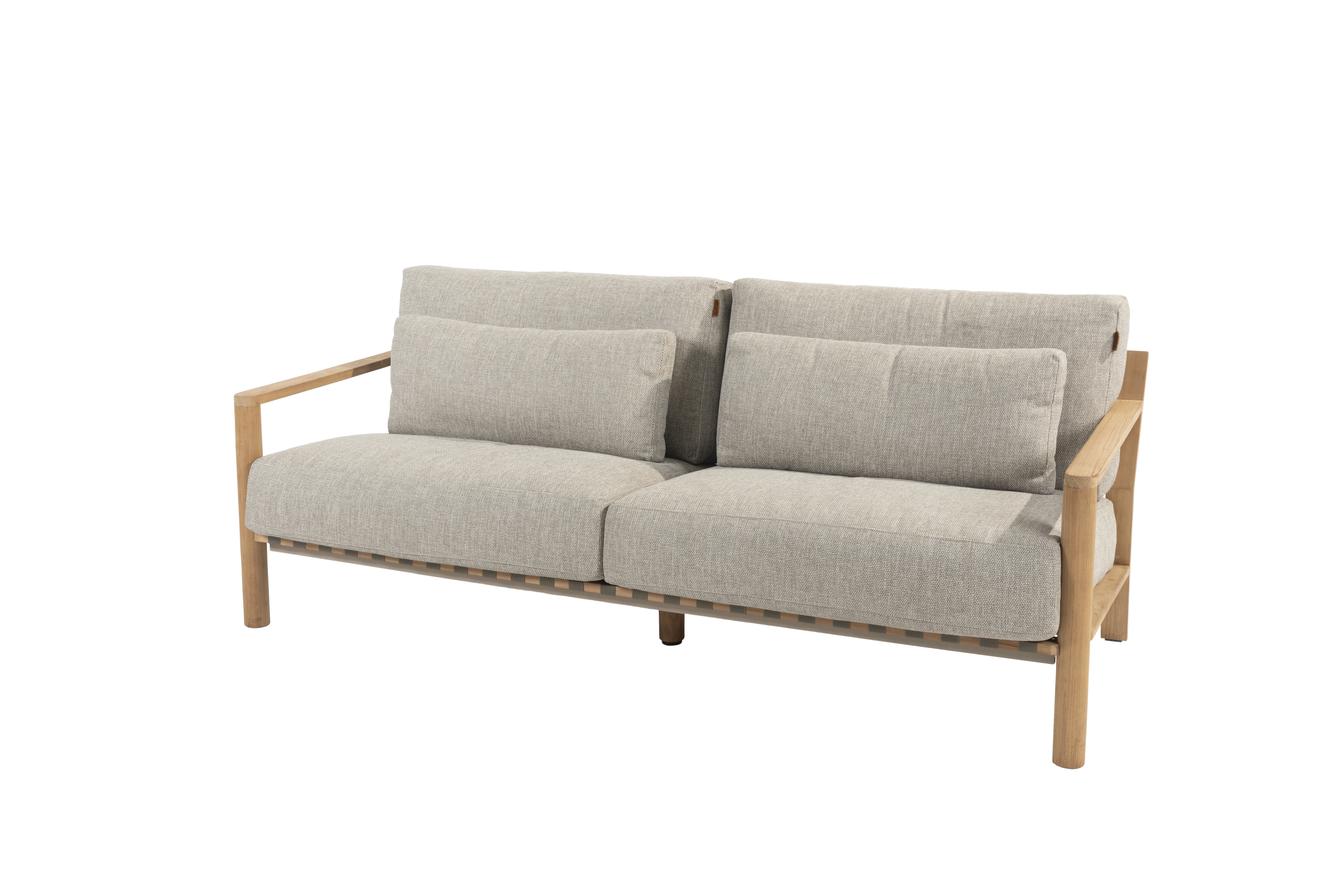 Lucas living bench natural teak with 6 cushions 