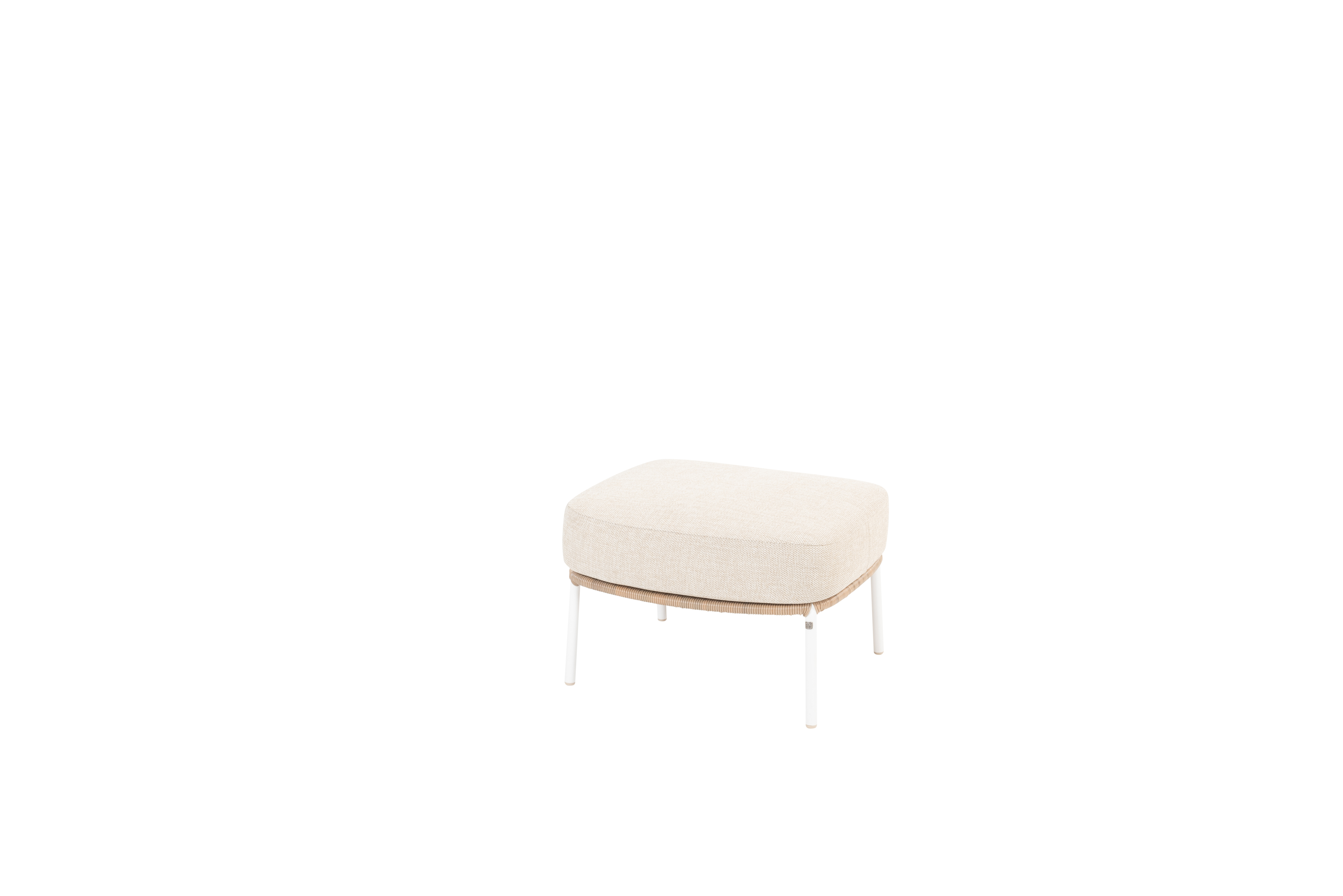 Dalias footstool white with cushion