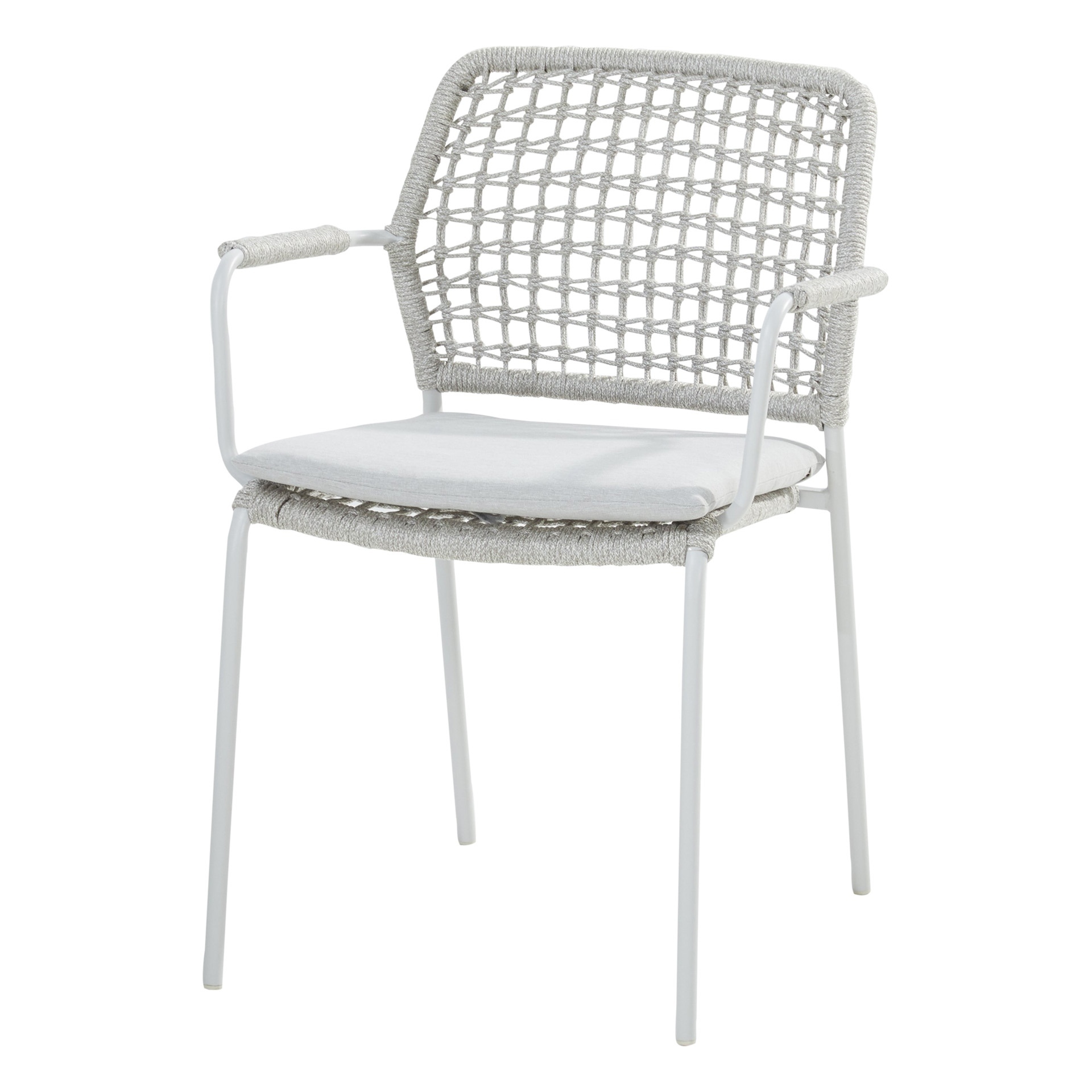 Barista stacking chair Forzen/frost grey with cushion