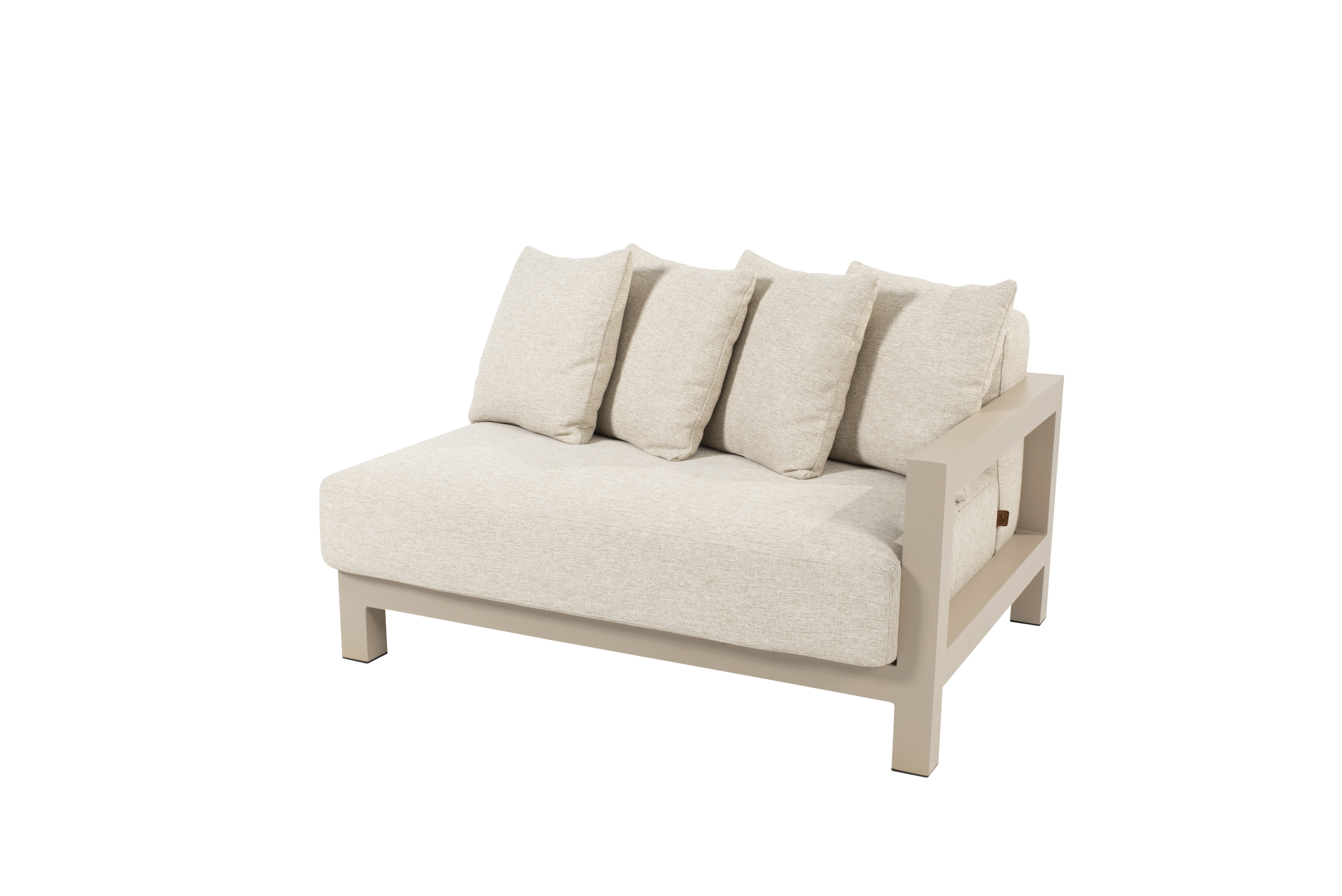 Raffinato living bench 1,5 seater left latte with 6 cushions 