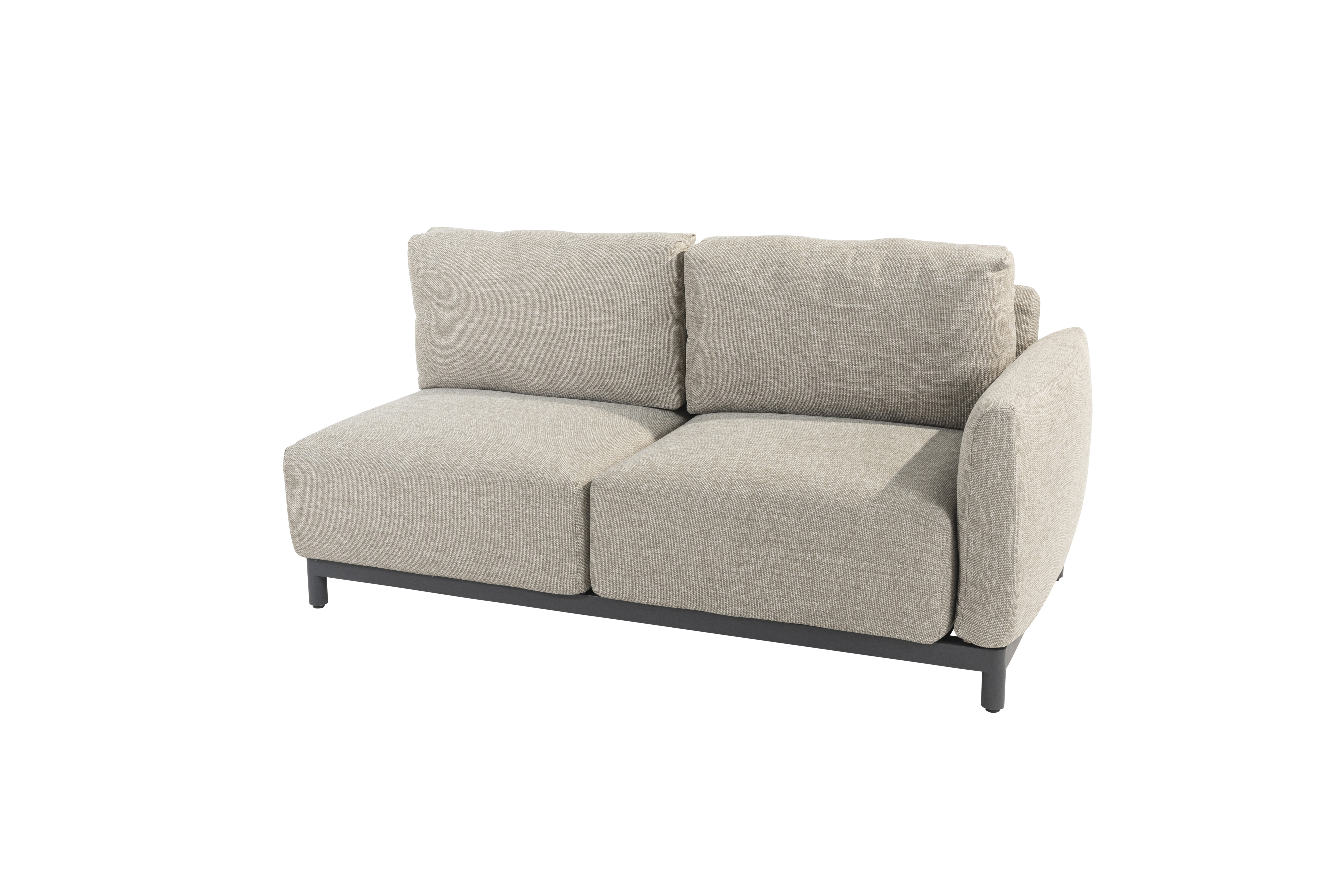 Furore 2 seater bench envelop antracite left or right with 7 cushions 