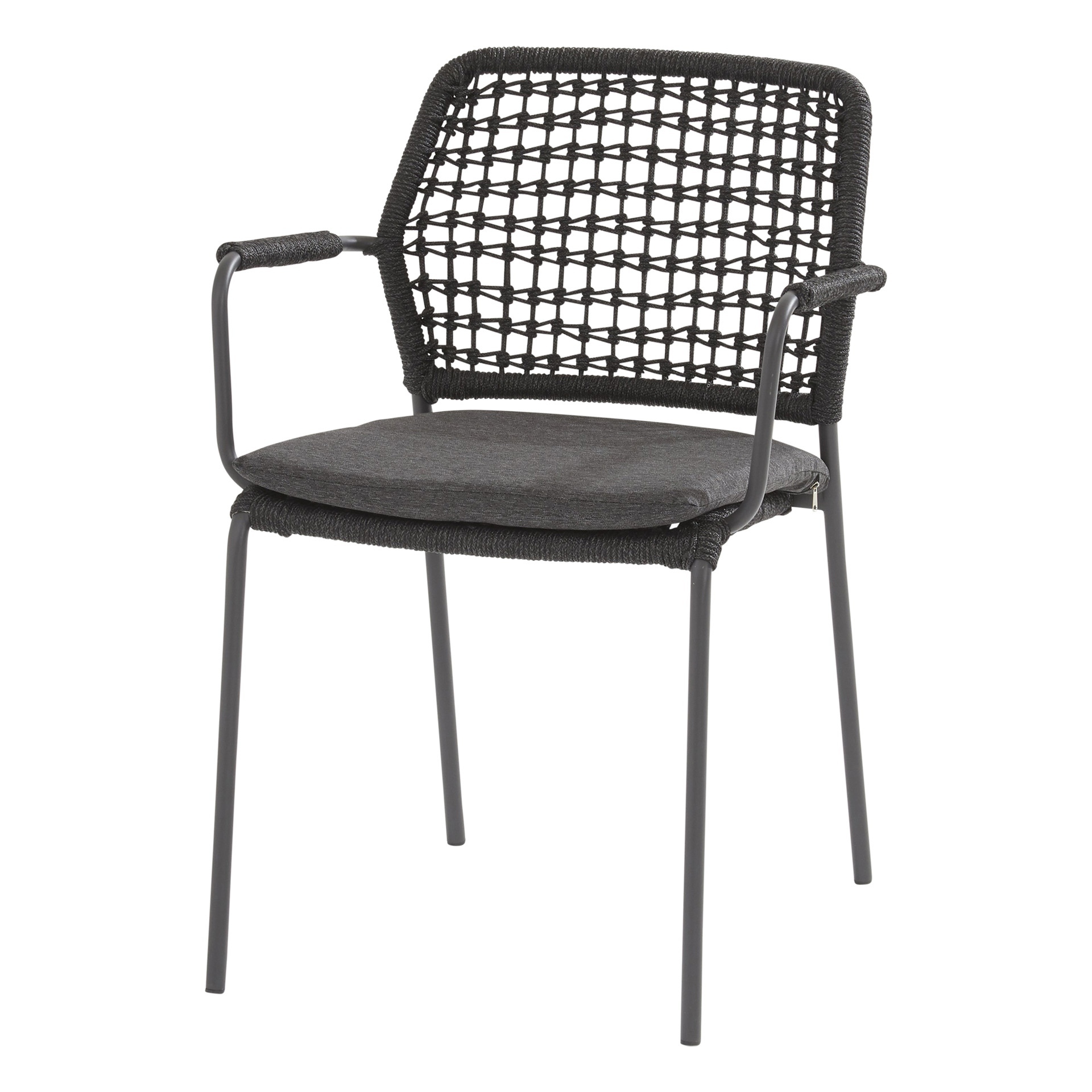 Barista stacking chair Antracite with cushion