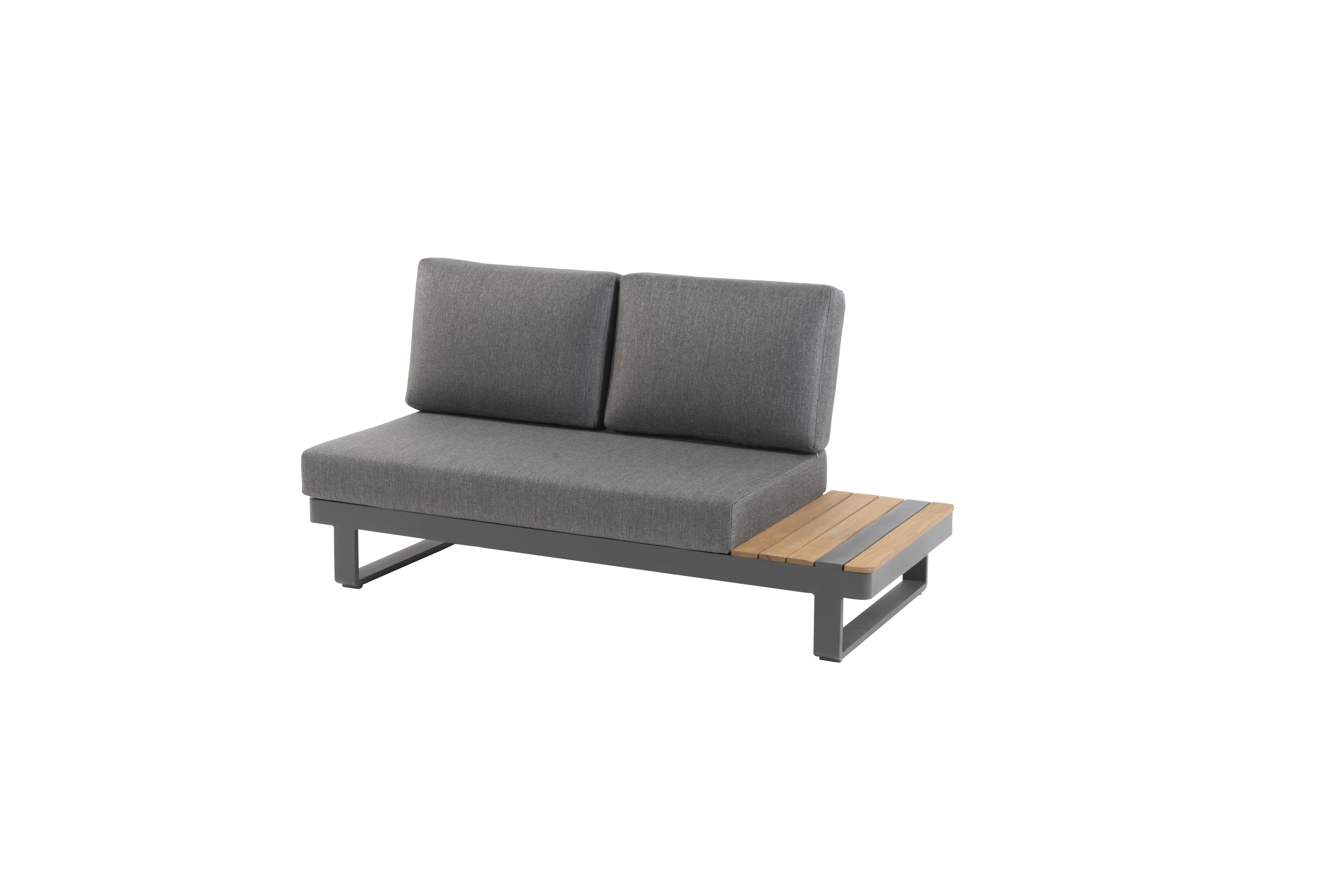 Amari 2 seater bench L/R side table with 3 cushions 