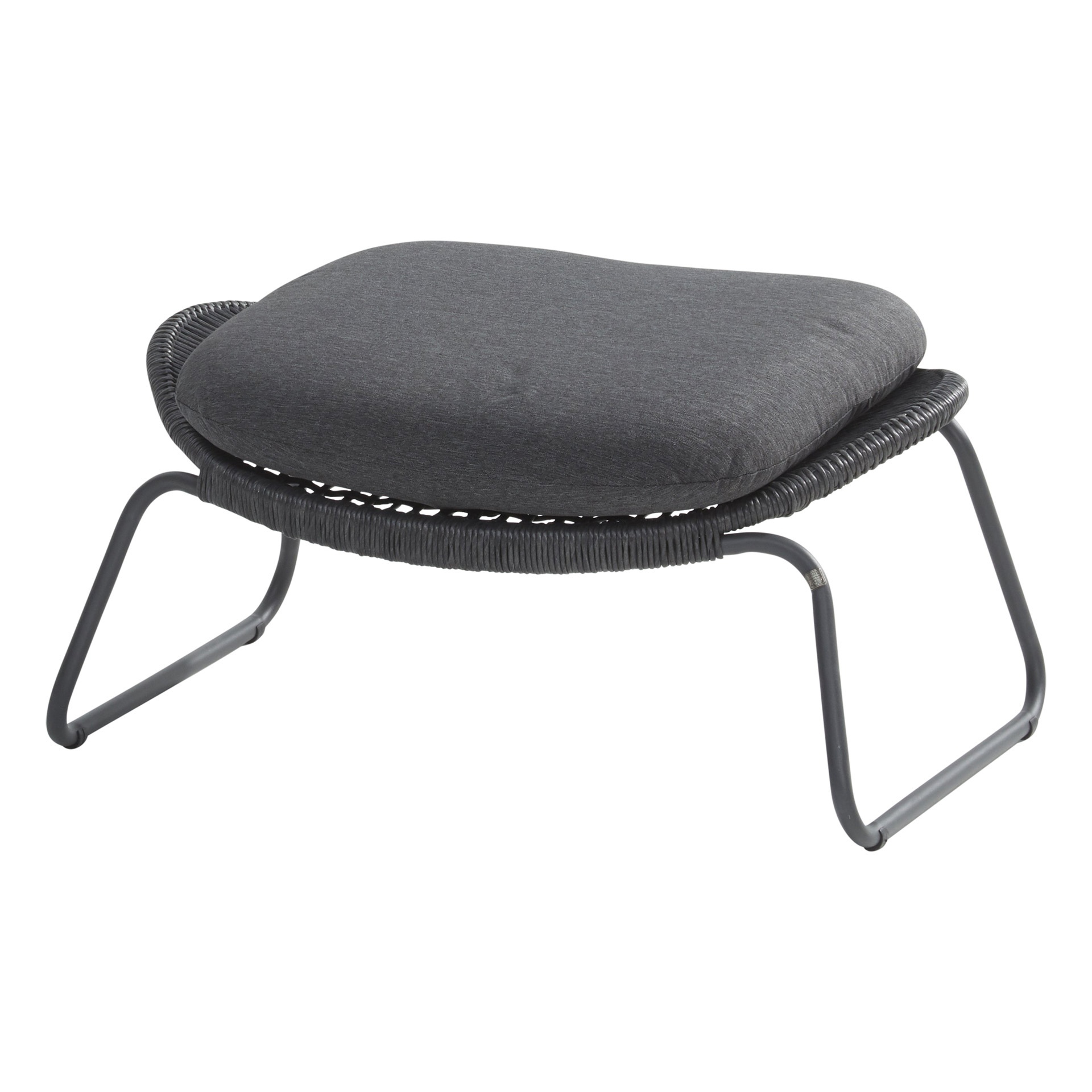 Delano Footstool with cushion Antracite 