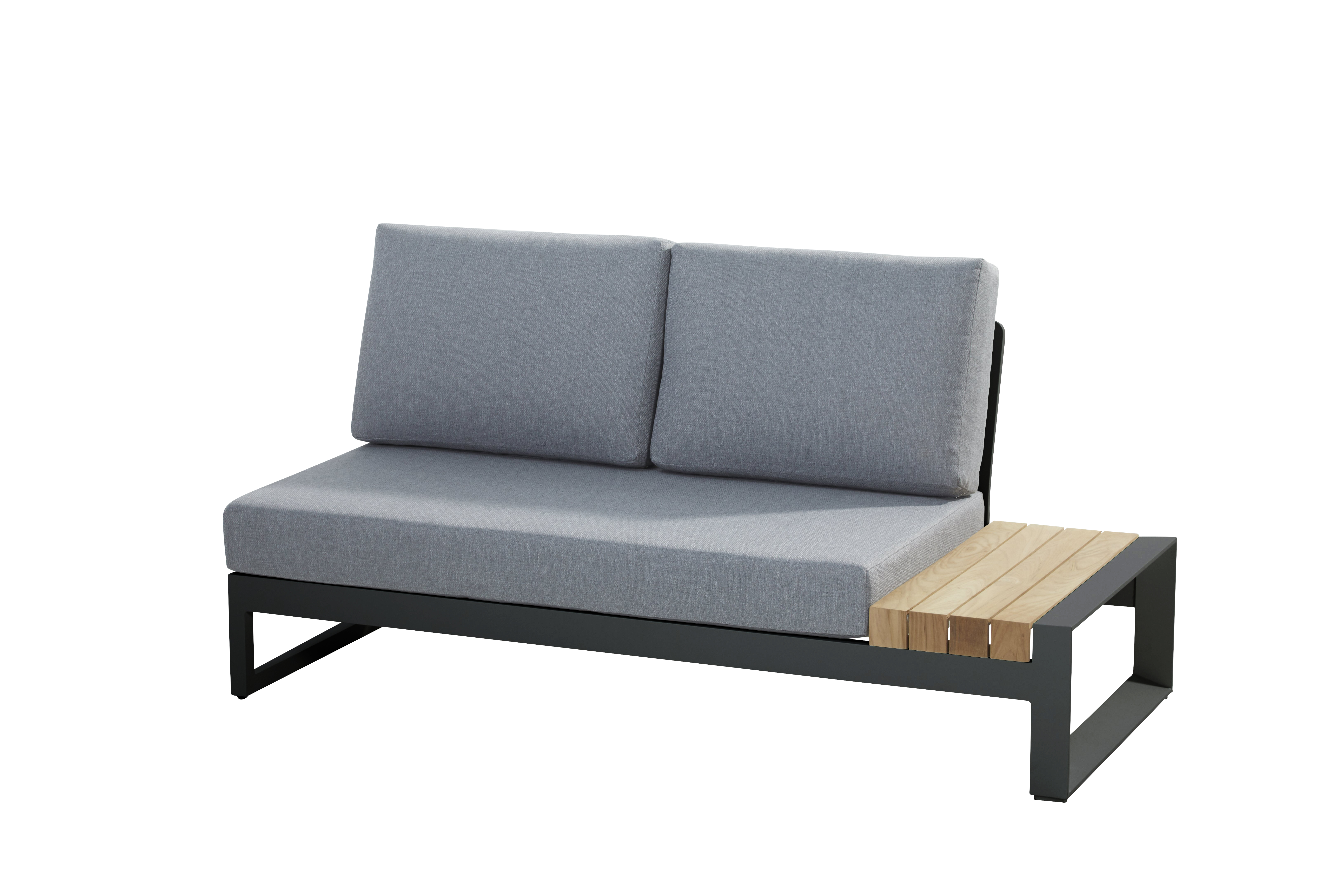 Matisse 2 seater bench L+R with 3 cushions Antracite 