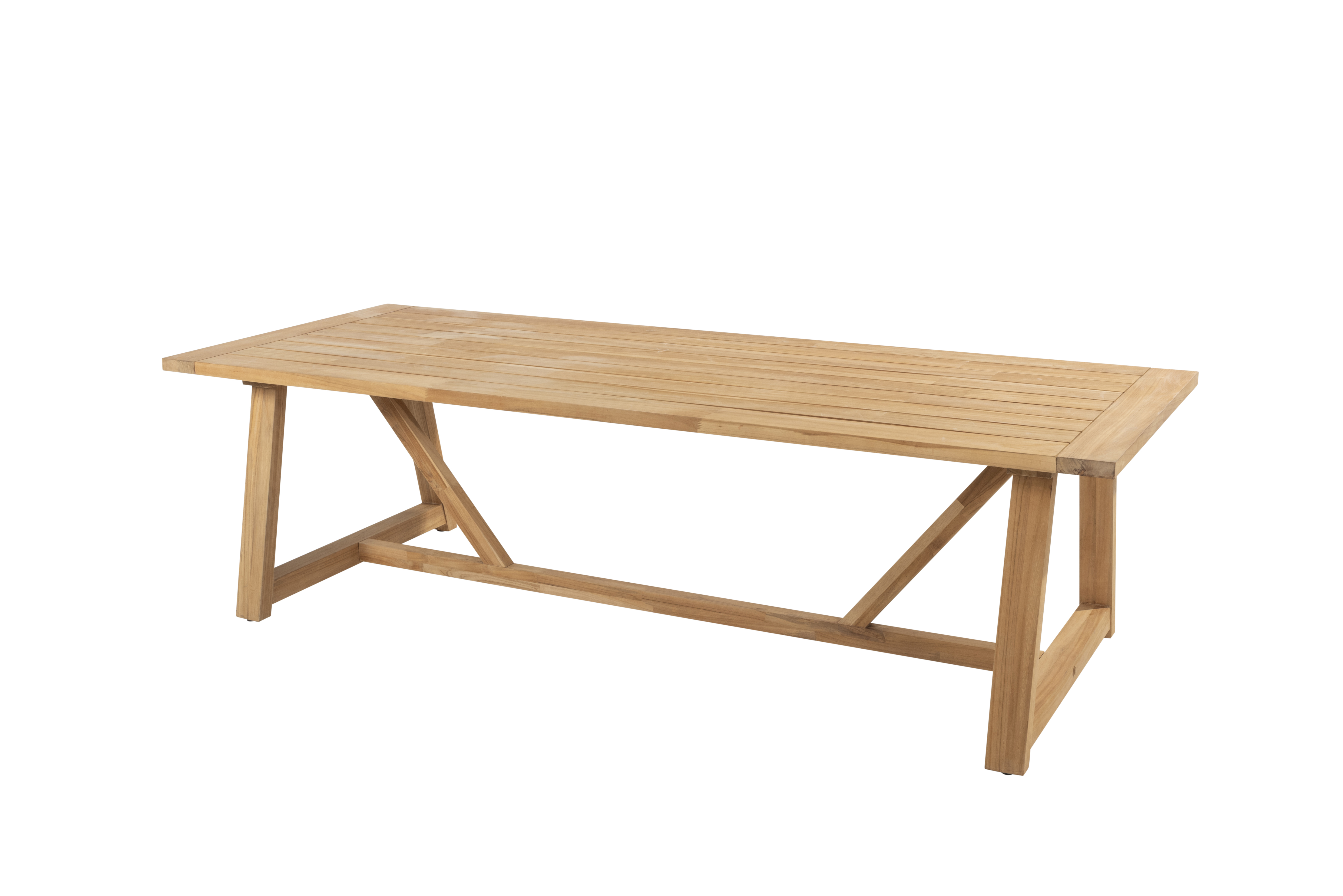 Noah dining base natural teak for 260x100x75 + Noah dining table top natural teak 260x100