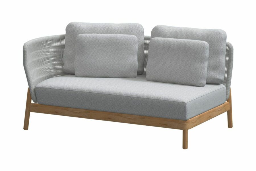 Avalon 2 seater bench right arm Frozen with 5 cushions