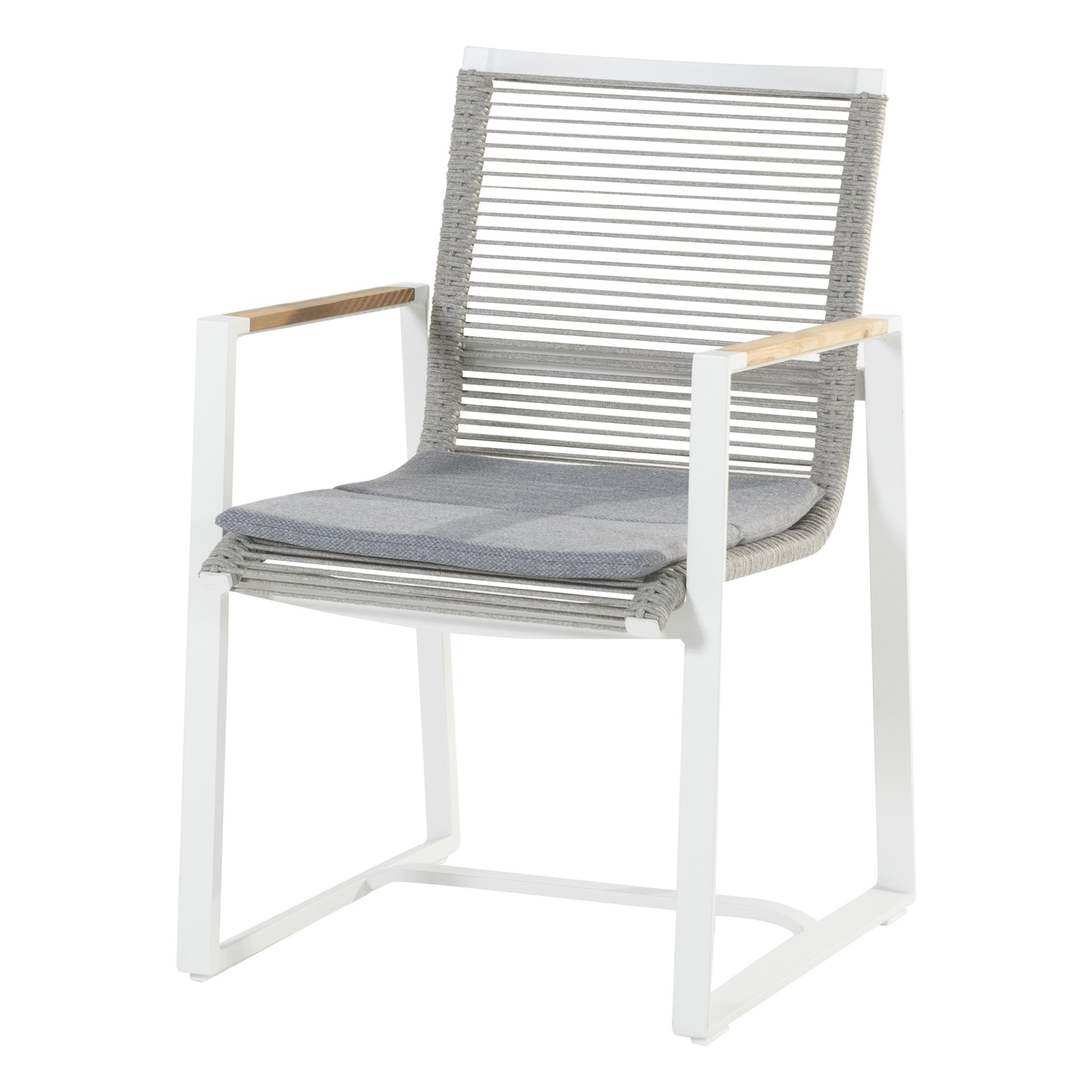 Pandino dining chair with cushion White