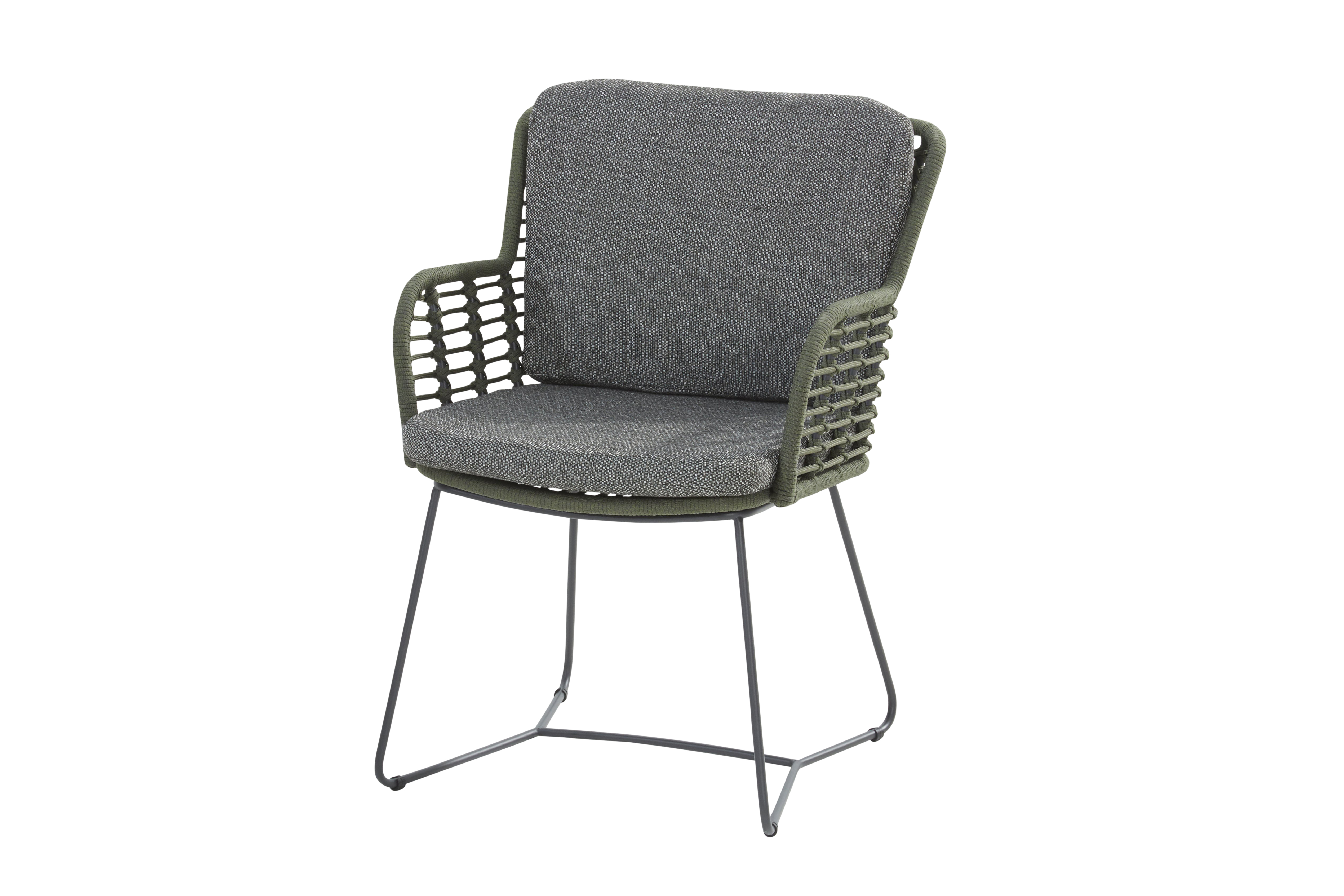 Fabrice Dining Chair with 2 cushions Green/Antracite 