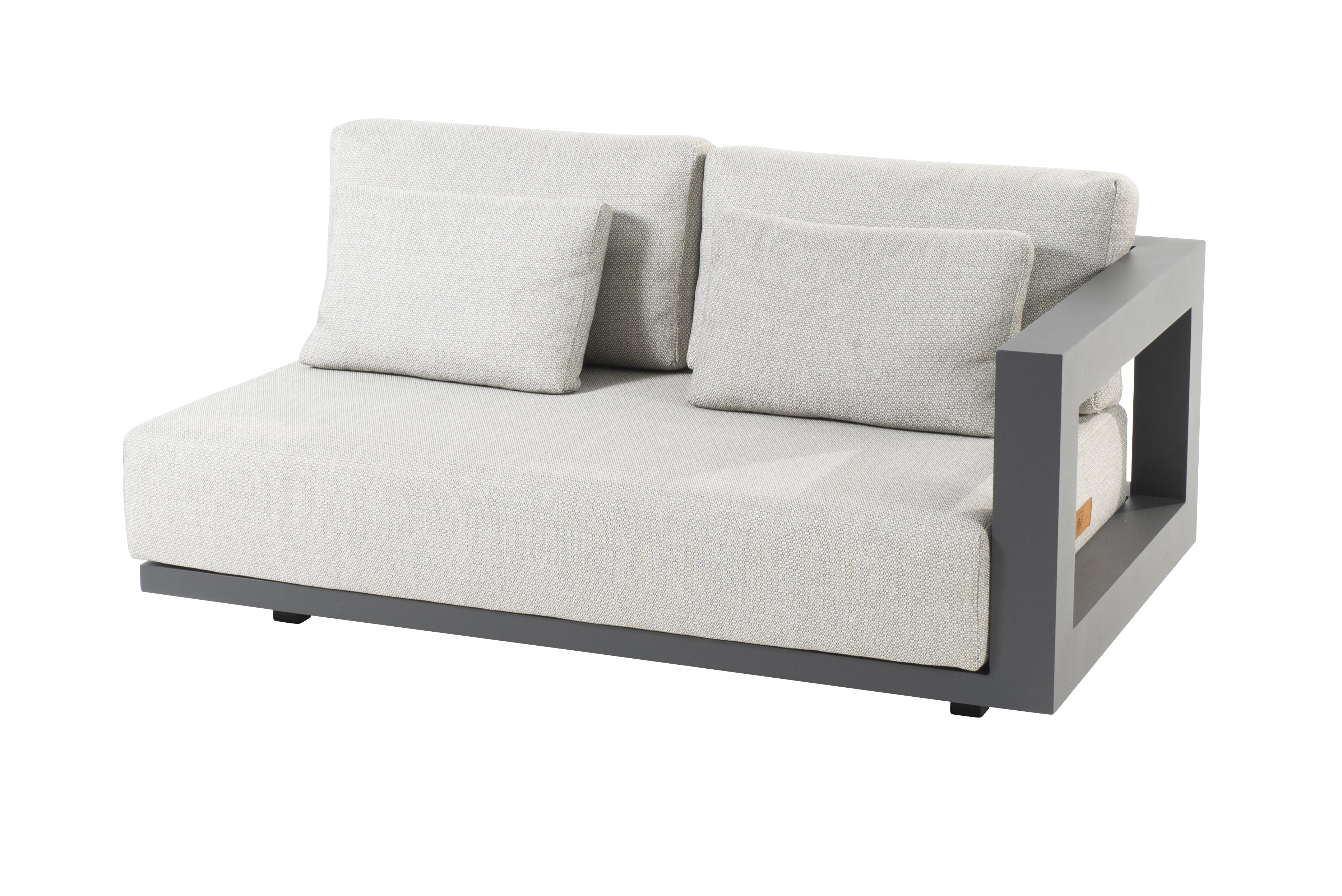 Metropolitan 2,5 seater bench left arm with 5 cushions 