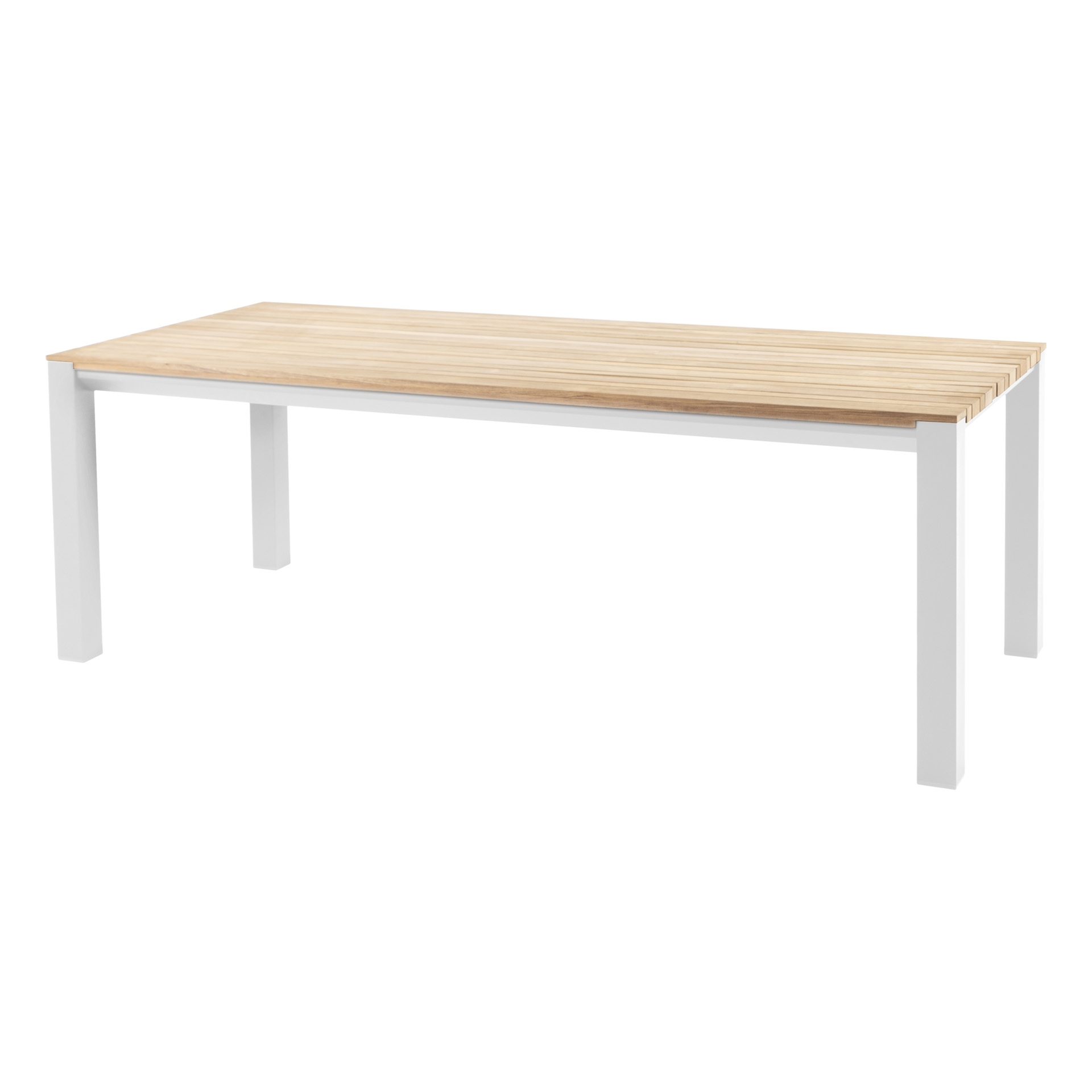 Ridge dining table 220x95 teak white