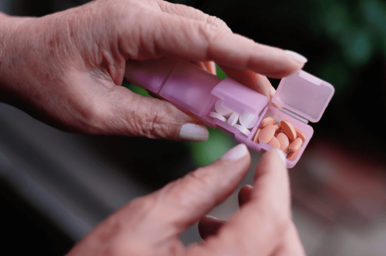 Pillendoosje met tabletten