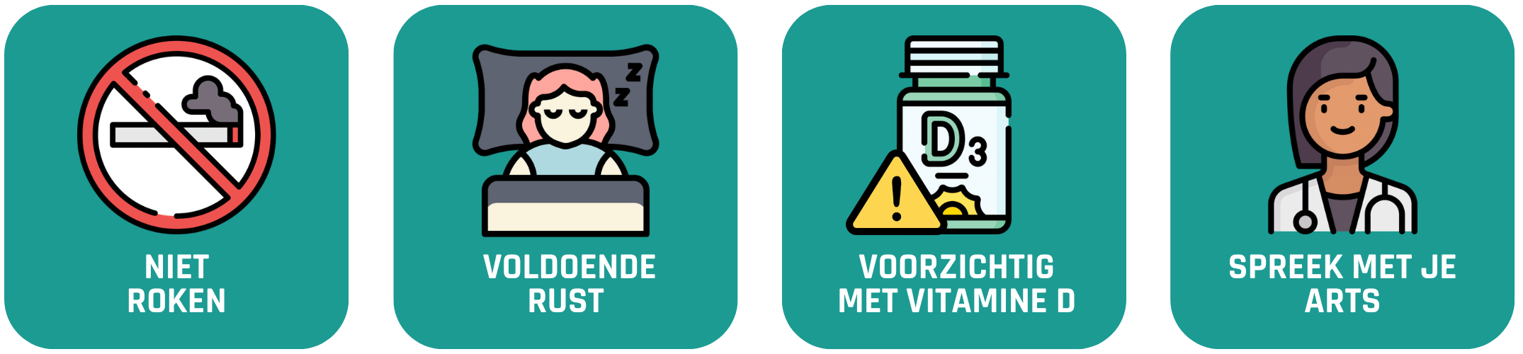Bij sarcoïdose let je best op deze zaken.