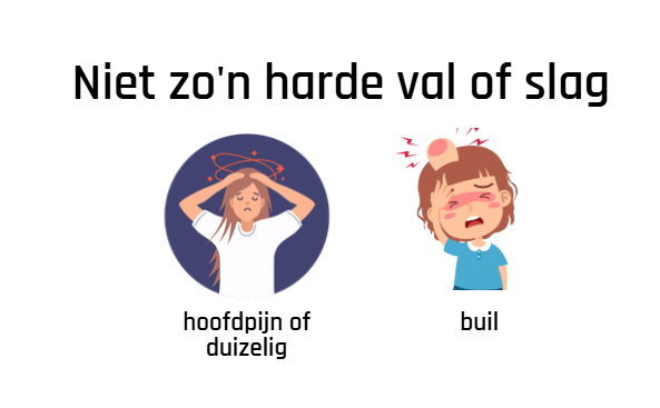 Klachten bij een lichte val of slag