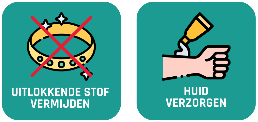 wat kan je zelf doen: uitlokkende stof vermijden en huid verzorgen