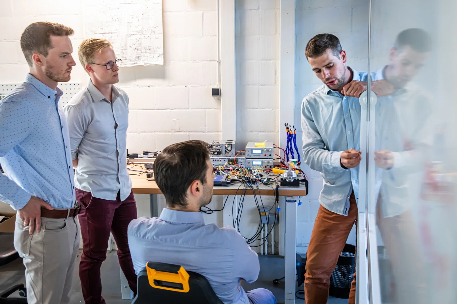 Veoware engineers collaborating