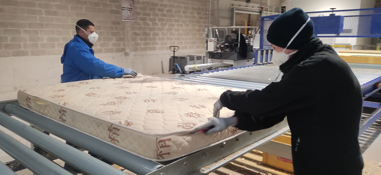 Giving materials in mattresses a second life